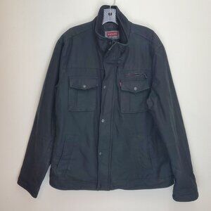 Levi's black heavy weight trucker coat